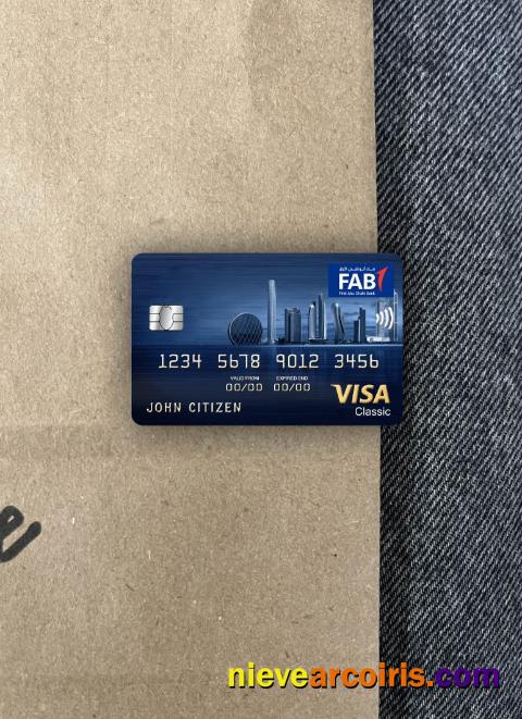 UAE First Abu Dhabi bank visa classic photolook